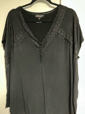 Torrid Black Super Soft Knit Top